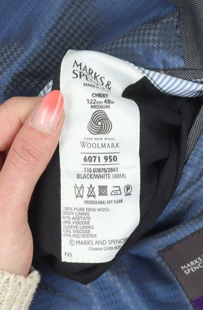 Mens UK Size 48 Marks and Spencer Regular Grey Suit Jacket