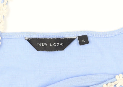 Womens UK Size 8 New Look Blue Camisole Tank