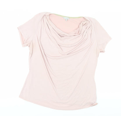 Womens UK Size 16 Marks and Spencer Pink Basic T-Shirt