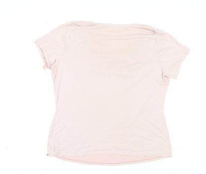 Womens UK Size 16 Marks and Spencer Pink Basic T-Shirt