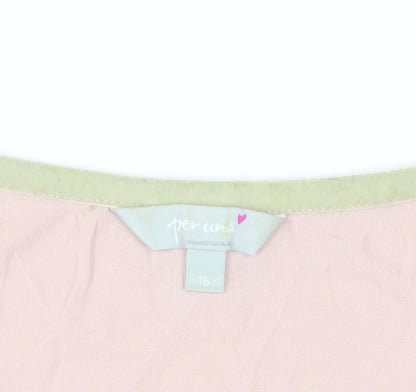 Womens UK Size 16 Marks and Spencer Pink Basic T-Shirt