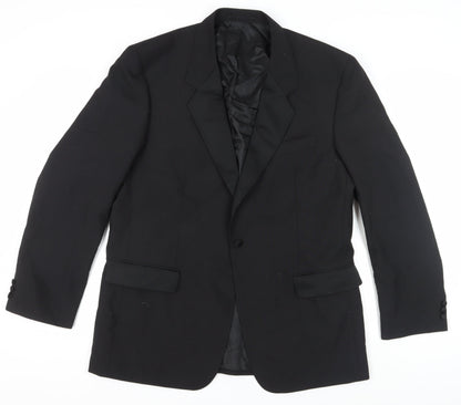 Mens UK Size 44 Varteks Regular Black Suit Jacket