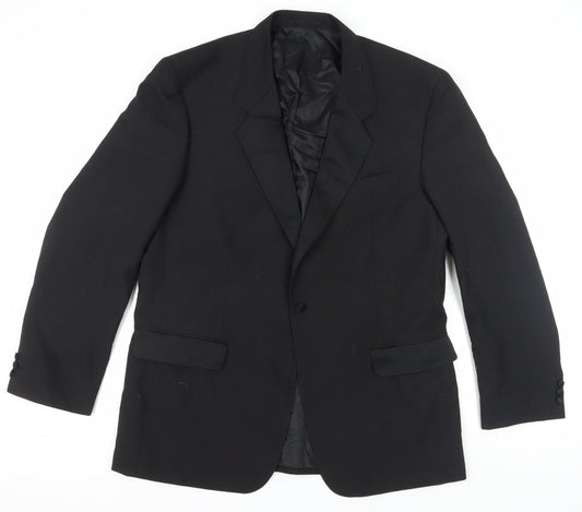 Mens UK Size 44 Varteks Regular Black Suit Jacket