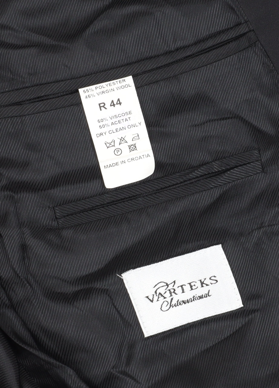 Mens UK Size 44 Varteks Regular Black Suit Jacket