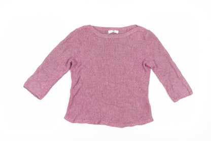 Womens UK Size 10 Peter Hahn Pink Pullover Jumper