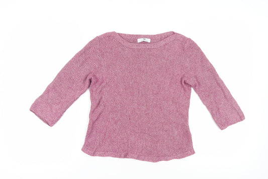 Womens UK Size 10 Peter Hahn Pink Pullover Jumper