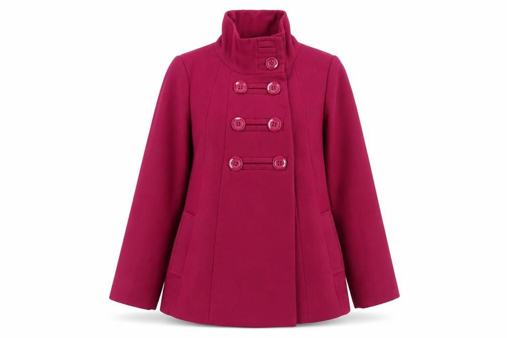 Womens UK Size 10 BHS Pink Pea Coat