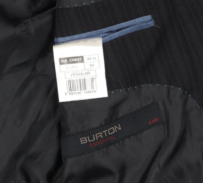 Mens UK Size 44 Burton Regular Black Suit Jacket