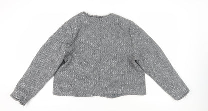 Marks and Spencer Women Grey Bouclé Suit Jacket Size 20