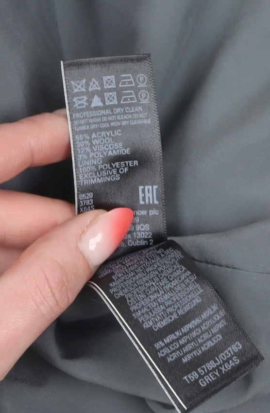 Marks and Spencer Women Grey Bouclé Suit Jacket Size 20