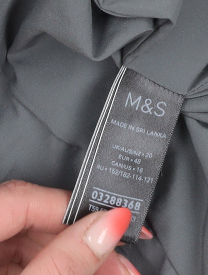 Marks and Spencer Women Grey Bouclé Suit Jacket Size 20