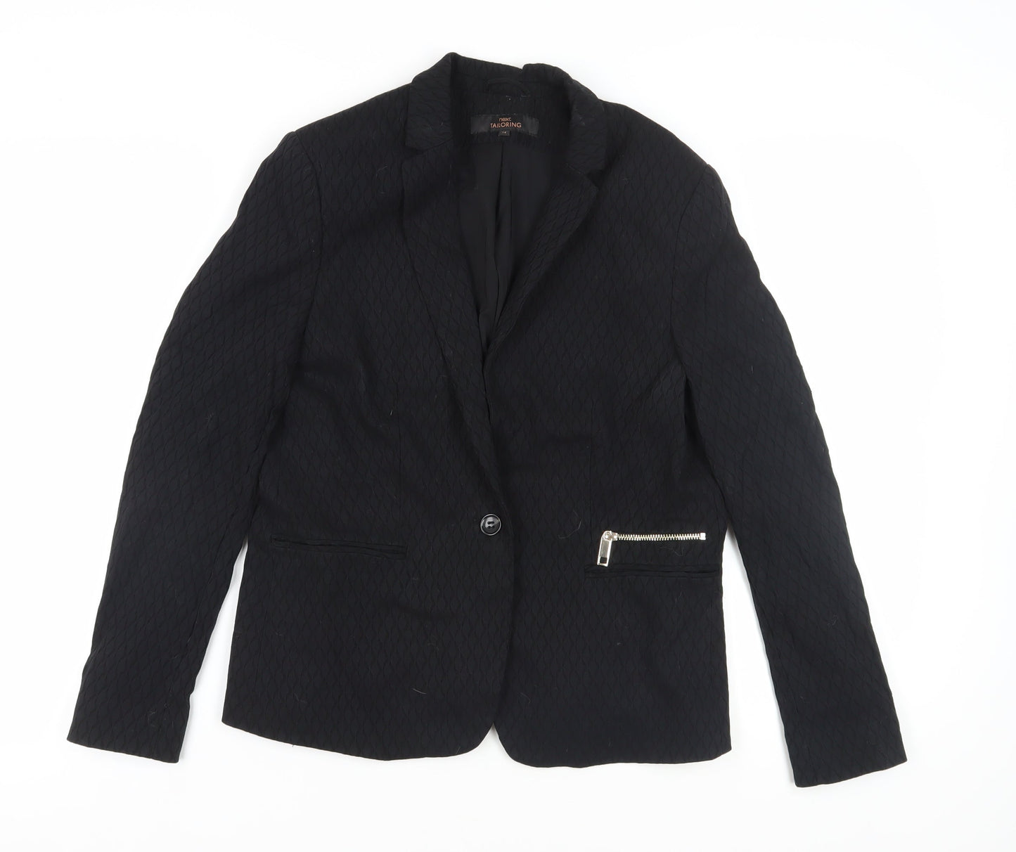 Next Women's Black Blazer UK 14 Regular Formal
