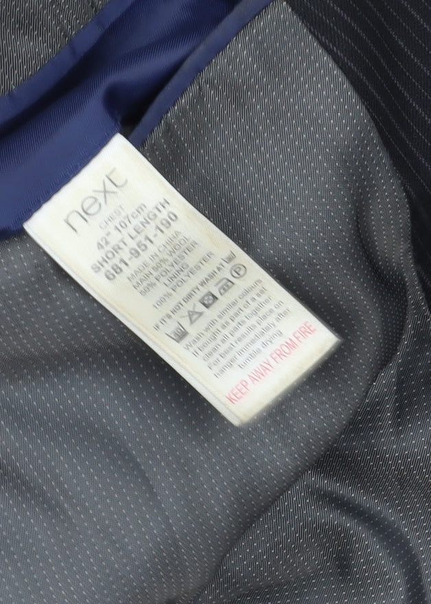 Mens UK Size 42 NEXT Regular Black Suit Jacket