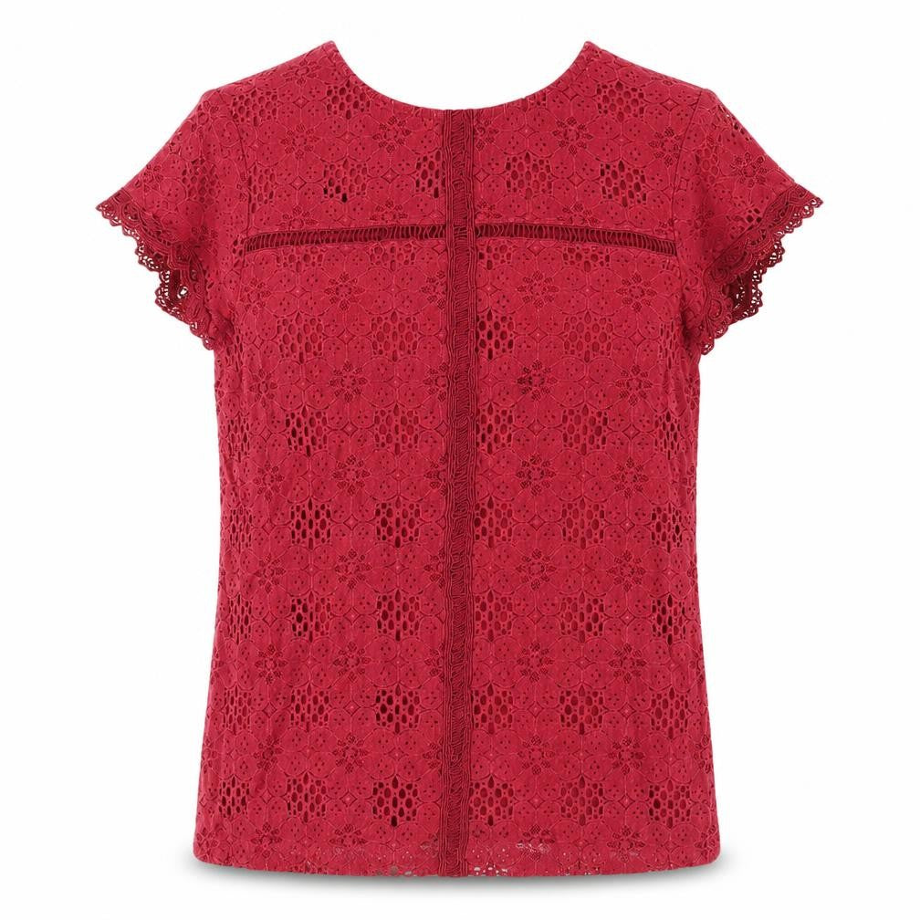 Womens UK Size 12 Dorothy Perkins Red Basic Blouse