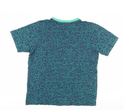 Marks and Spencer Boys Green Graphic Print T-Shirt - 16 Years