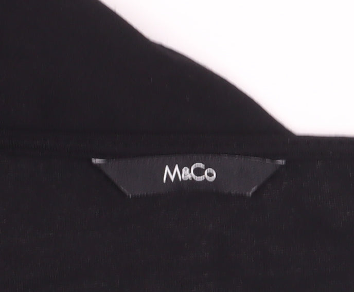 M&Co Women's Black Floral Camisole Blouse Size 14