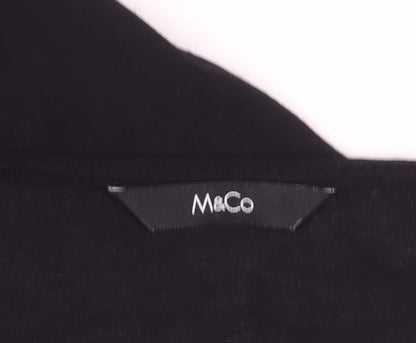 M&Co Women's Black Floral Camisole Blouse Size 14