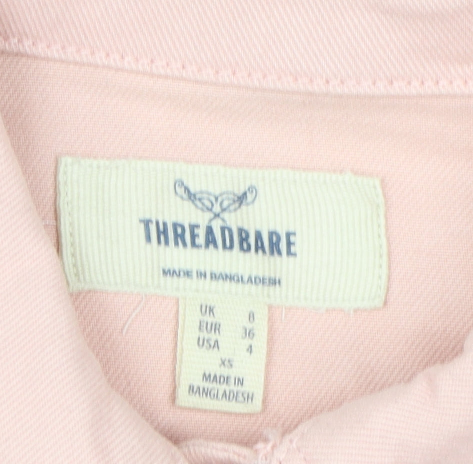 Womens UK Size 8 Threadbare Pink Basic Jacket