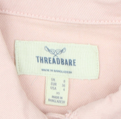 Womens UK Size 8 Threadbare Pink Basic Jacket