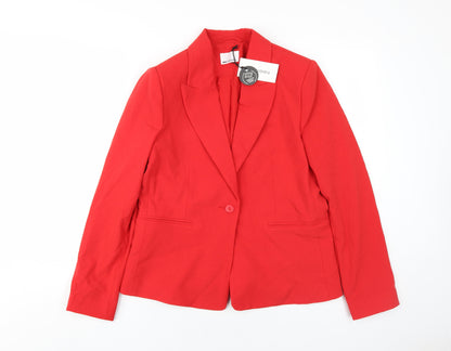 Camaieu Women's Red Blazer - Size 12, Business Wear
