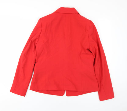 Camaieu Women's Red Blazer - Size 12, Business Wear