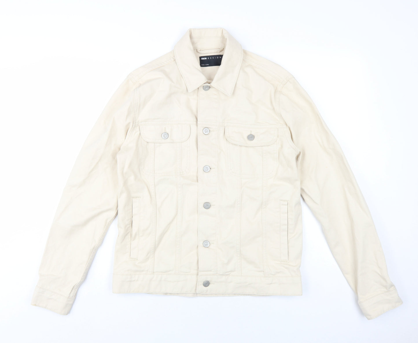 ASOS DESIGN Men's Beige Denim Jacket S