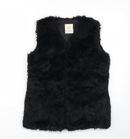Malvin Women Black Gilet Size 10 Casual Sleeveless