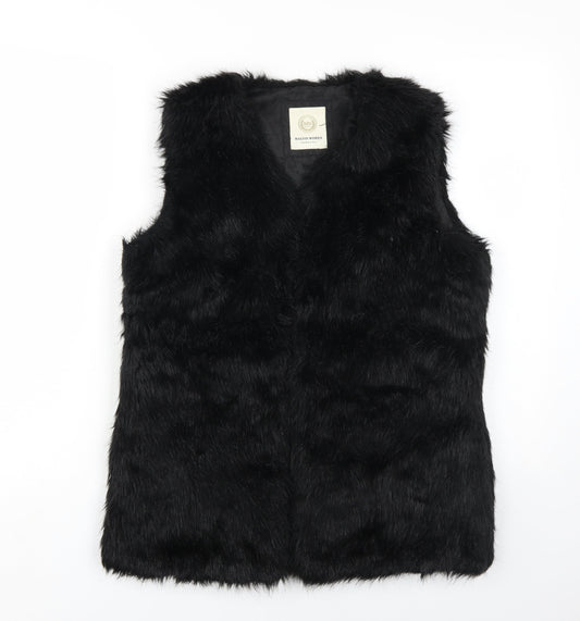 Malvin Women Black Gilet Size 10 Casual Sleeveless