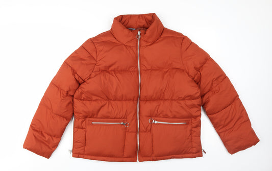 Principles Women's Red Puffer Jacket, Size 16, Casual Winter