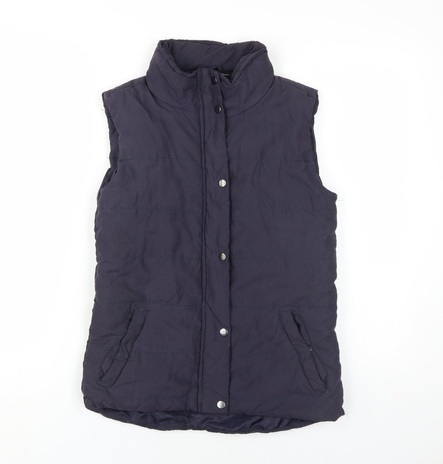 Red Fleece Women's Blue Padded Gilet Casual UK 8