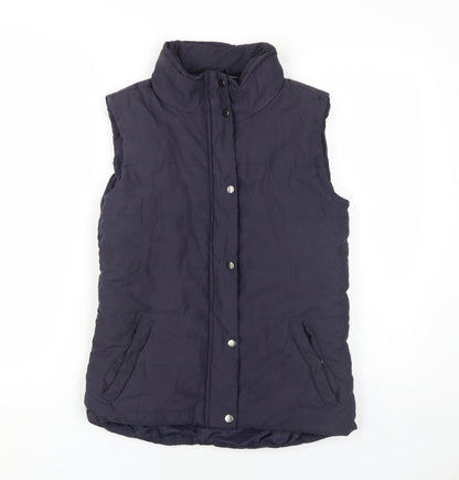 Red Fleece Women's Blue Padded Gilet Casual UK 8