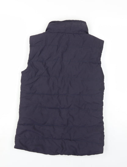 Red Fleece Women's Blue Padded Gilet Casual UK 8