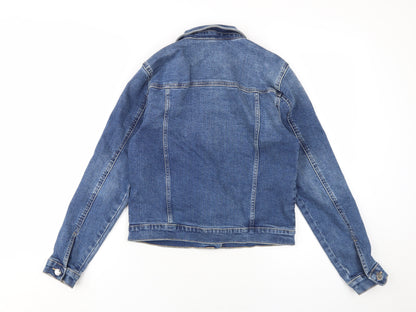Lipsy Women's Blue Denim Jacket, Size 6, Casual Style