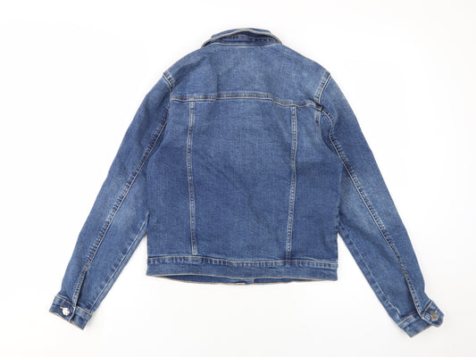 Lipsy Women's Blue Denim Jacket, Size 6, Casual Style