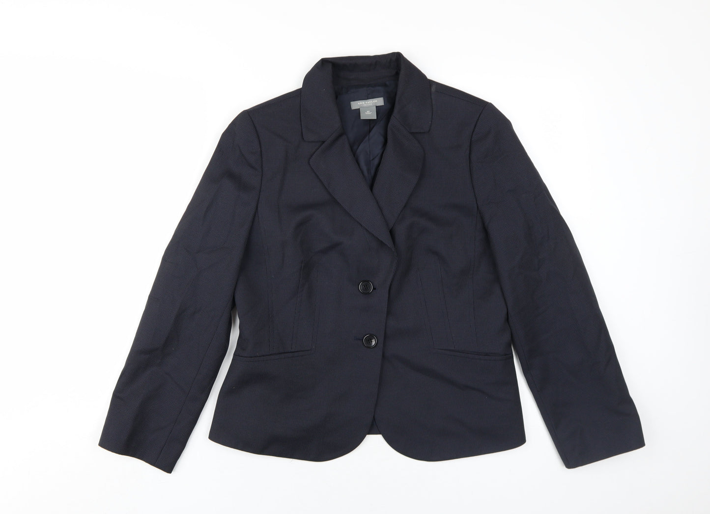 Ann Taylor Women's Blue Wool Suit Jacket Size 12