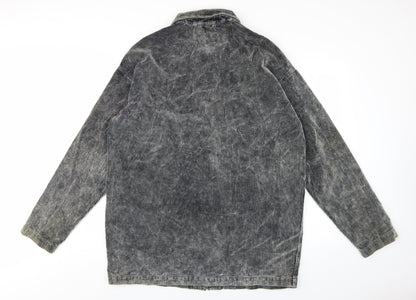 ASOS Men's Black Corduroy Jacket - Size M Relaxed Fit