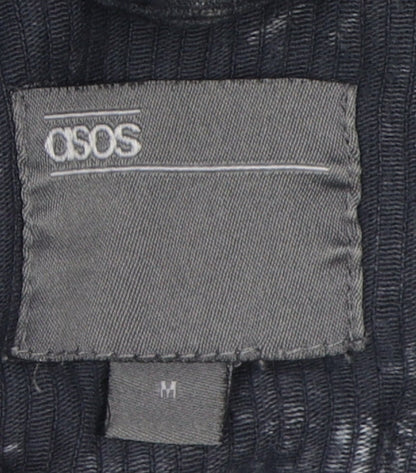 ASOS Men's Black Corduroy Jacket - Size M Relaxed Fit