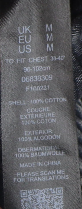 ASOS Men's Black Corduroy Jacket - Size M Relaxed Fit