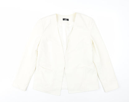 Womens UK Size 12 Wallis Ivory Basic Jacket