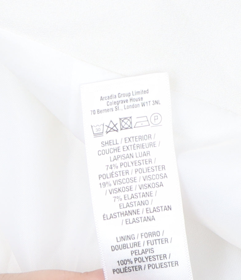 Womens UK Size 12 Wallis Ivory Basic Jacket