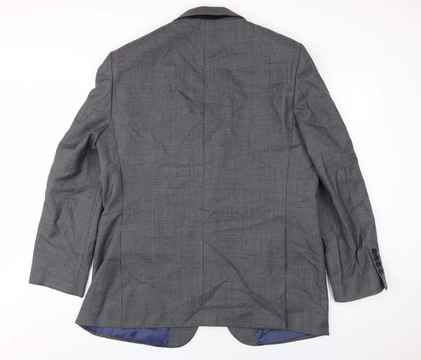 Austin Reed Men's Grey Wool Blazer, Size 44R, Two-Button Classic Style