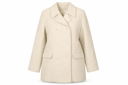 Womens UK Size 14 BHS Beige Pea Coat