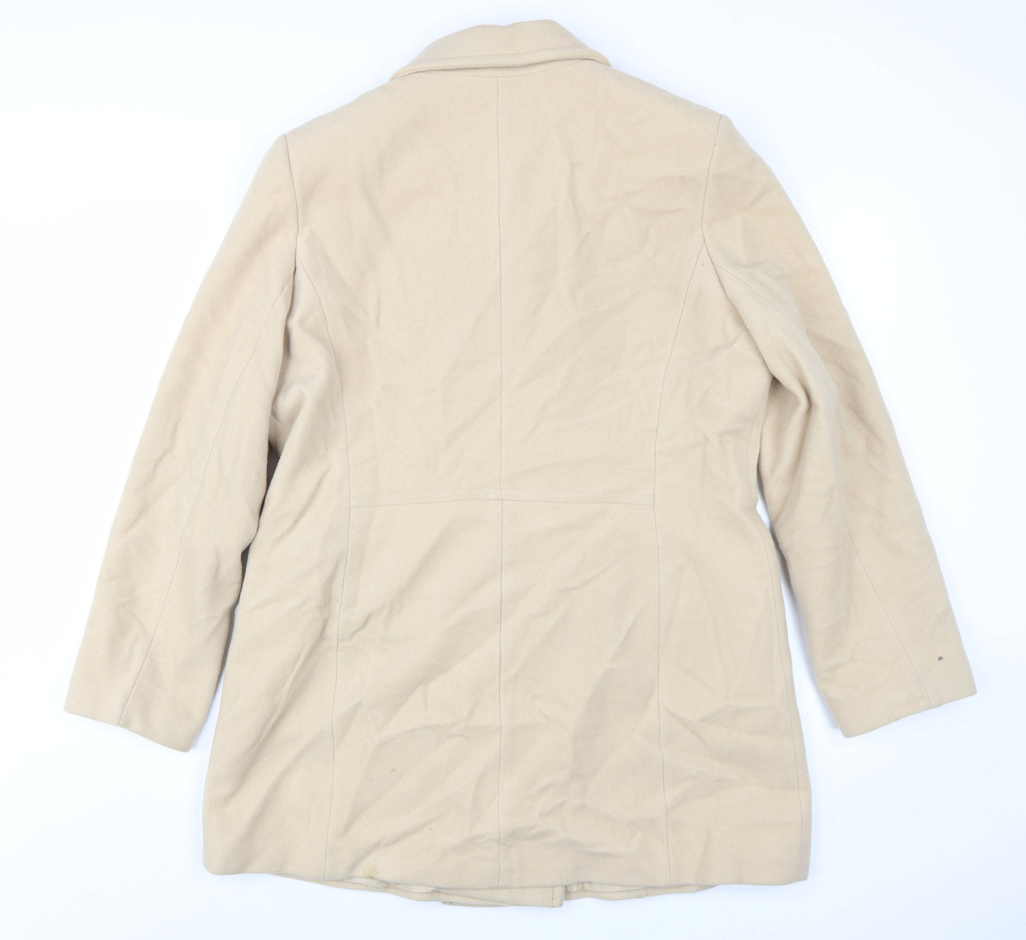 Womens UK Size 14 BHS Beige Pea Coat