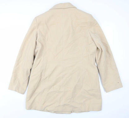 Womens UK Size 14 BHS Beige Pea Coat