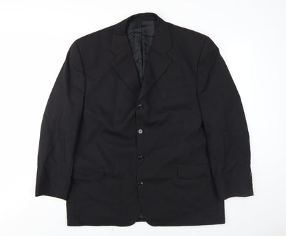 Mens UK Size 44 Daniel Hechter Regular Black Suit Jacket