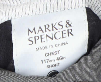 Marks and Spencer Men's Grey 46 Short Suit Jacket