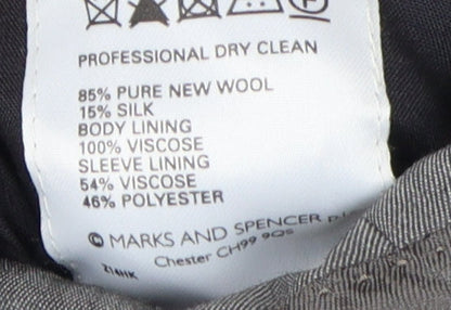Marks and Spencer Men's Grey 46 Short Suit Jacket