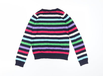 Gap Girls Striped Cotton Crew Neck Jumper XL