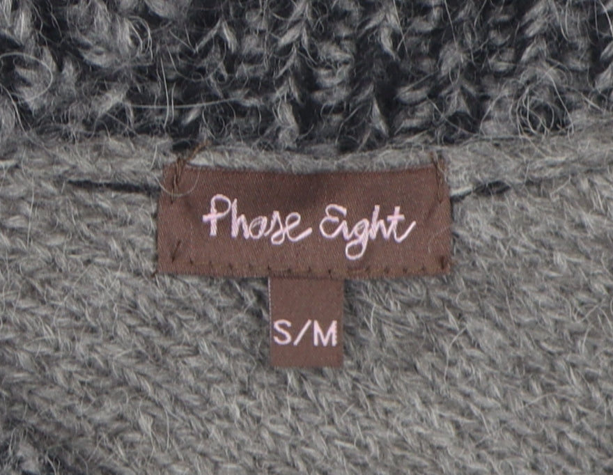 Womens UK Size S/M Phase Eight Grey Cape Jumper