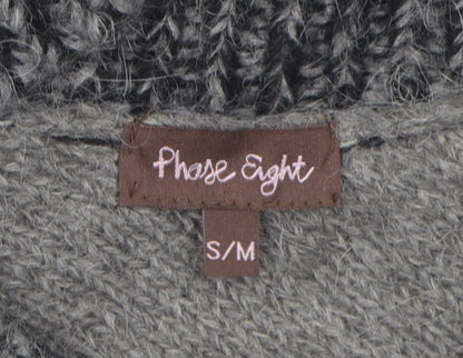 Womens UK Size S/M Phase Eight Grey Cape Jumper